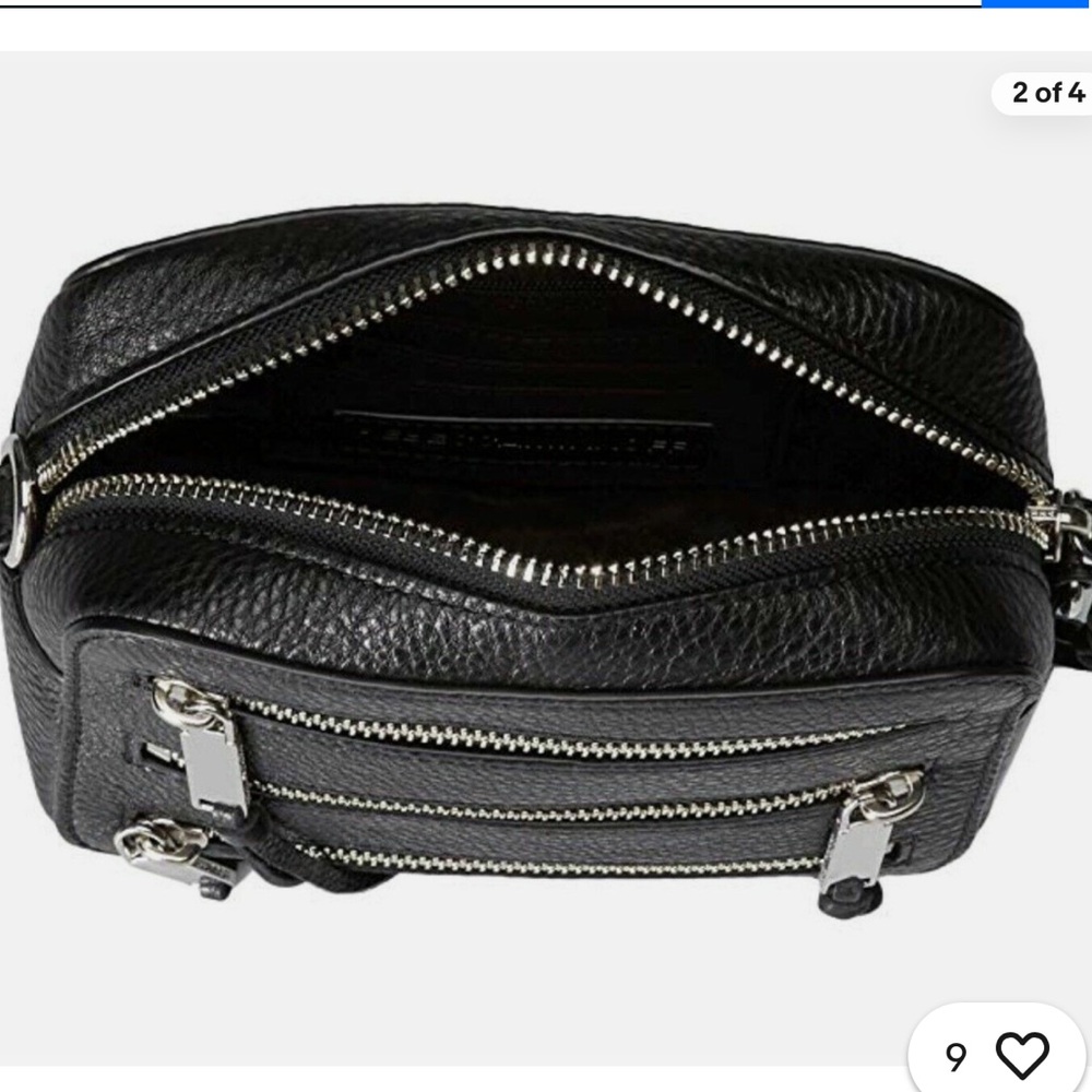 Rebecca Minkoff 3 zip black crossbody bag - Picture 2 of 5